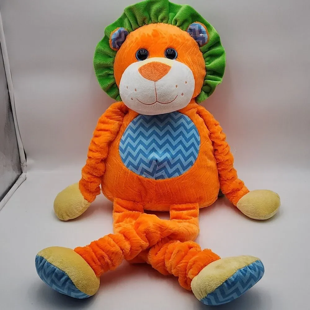 Hug Fun Orange Lion‎ Scrunched Plush Stuffed Animal Safari Toy Large 36